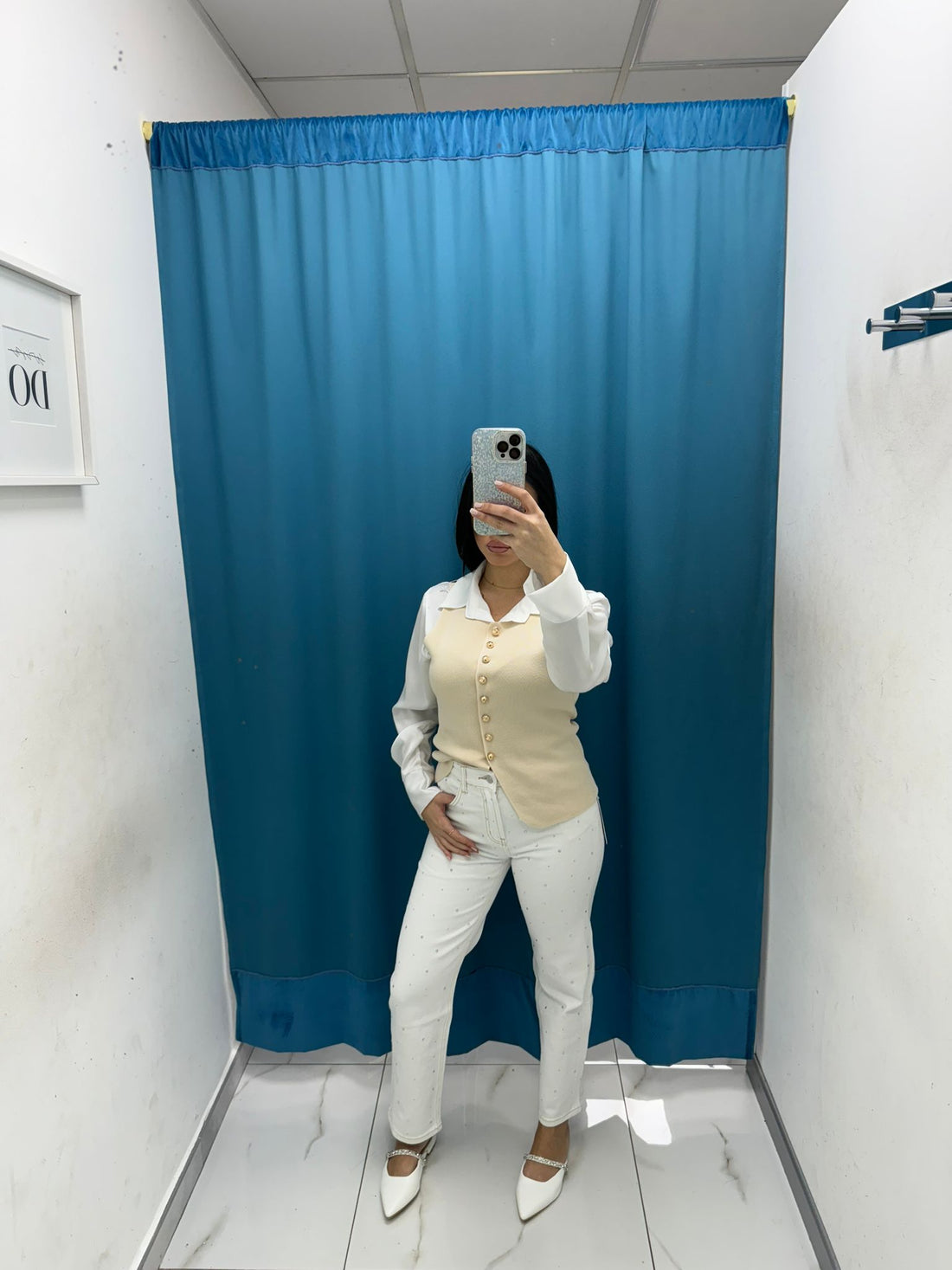 Jeans skinny con brillantini 3053