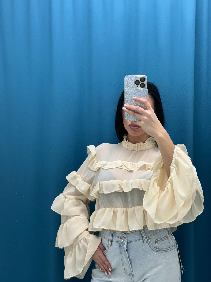 Camicia rouches 9306