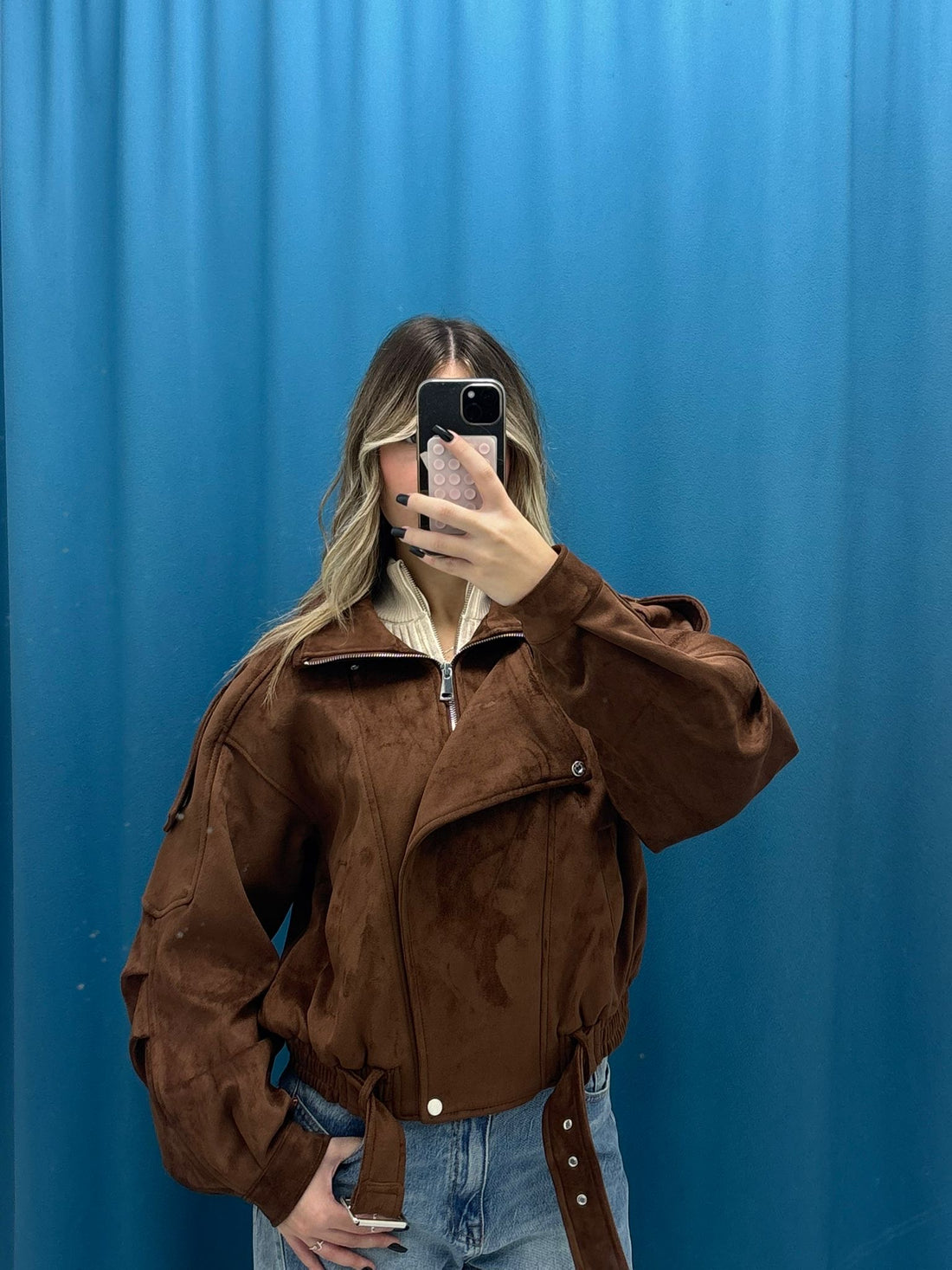 Giubbino "Biker in Suede"-2888