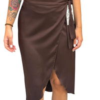 Gonna pareo in raso midi - 5108