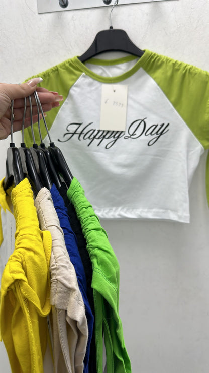 Maglia corta “Happy day”