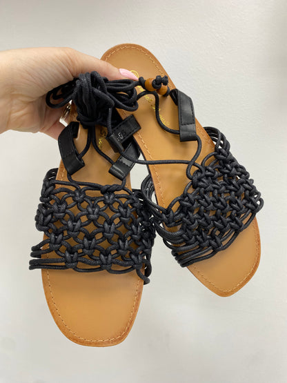 Sandali crochet nero