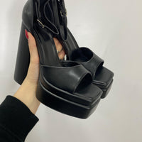 Sandali con Plateau Black