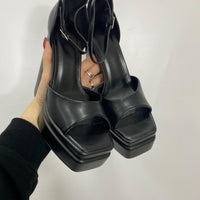 Sandali con Plateau Black
