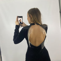 Tuta intera in Velluto con Scollo