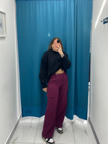 Pantalone Cargo Prugna 12198
