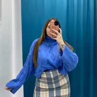 Maglione trecce vari colori 1112