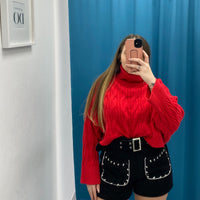 Maglione trecce vari colori 1112