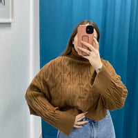 Maglione trecce vari colori 1112