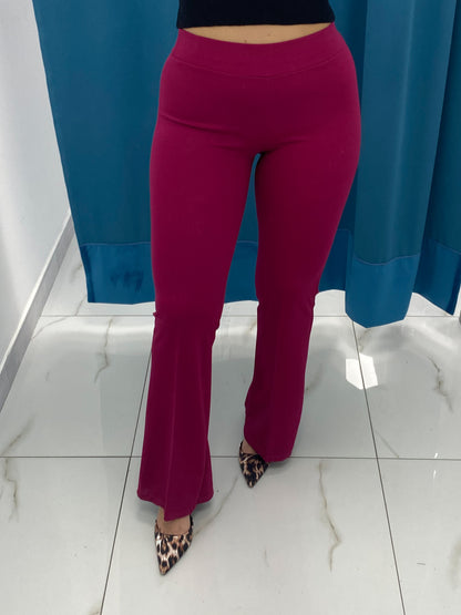 Pantalone a Zampa Magenta 2148