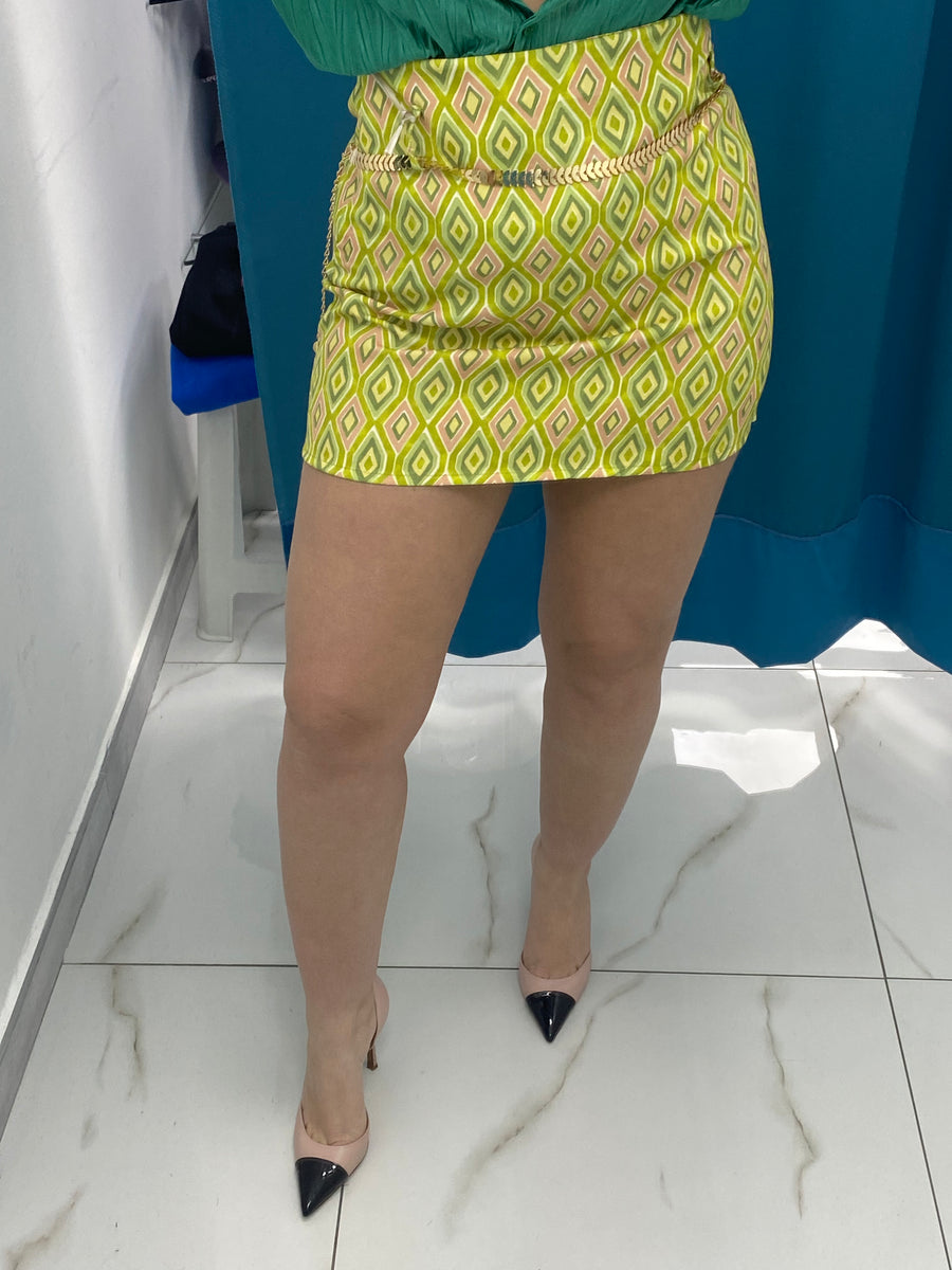 Gonna con motivi verde